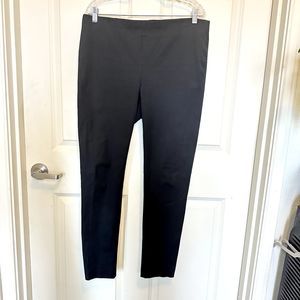 Lauren Ralph Lauren Pants Womens 12 Black Pull On Elastic Waist Straight Leg